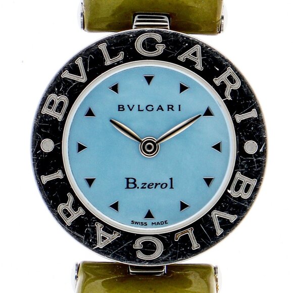 BVLGARI Watches BZ22S Stainless Steel/leather Quartz - Picture 1 of 7